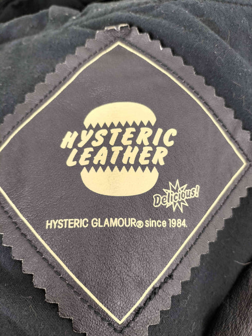 ヒステリックグラマー HYSTERIC GLAMOUR Y2K ジップアップ ピックレザー フーデットブルゾン メンズ import:L