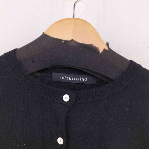 ミズイロインド mizuiro ind CREWNECK SHORT CARDIGAN レディース