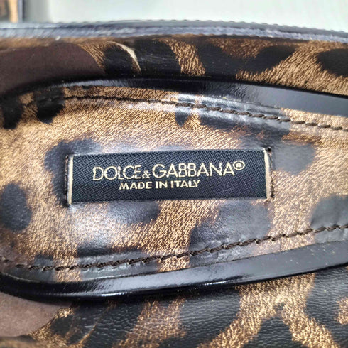 ドルチェアンドガッバーナ DOLCE&GABBANA パテントレザーレオパード柄パンプス レディース 37 1/2
