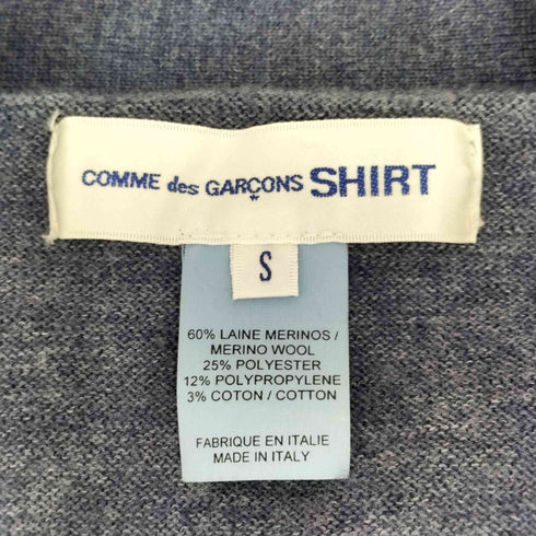 コムデギャルソンシャツ COMME des GARCONS SHIRT イタリア製 バイカラーリブカーディガン メンズ JPN:S