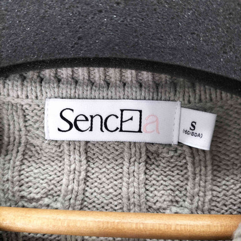 SENCELA ケーブルニットジップアップブルゾン レディース import:S