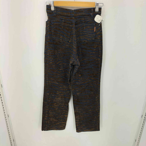 Cloth Pia 総柄 ベロアデザイン デニムパンツ レディース 73