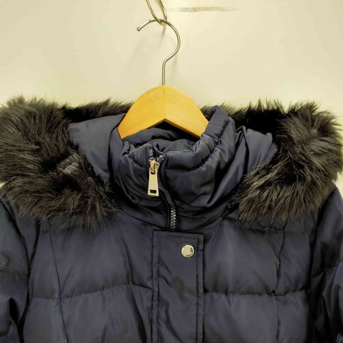 ローレンラルフローレン LAUREN RALPH LAUREN ロゴパッチ フェイクファーフーデットダウンコート レディース JPN:M