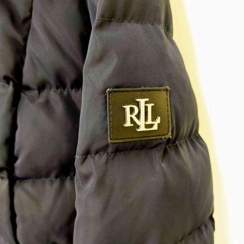 ローレンラルフローレン LAUREN RALPH LAUREN ロゴパッチ フェイクファーフーデットダウンコート レディース JPN:M