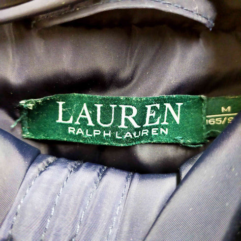 ローレンラルフローレン LAUREN RALPH LAUREN ロゴパッチ フェイクファーフーデットダウンコート レディース JPN:M