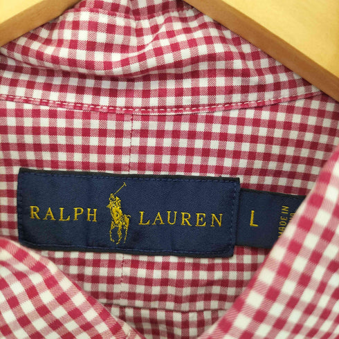 ラルフローレン RALPH LAUREN ポニー刺繍 ギンガムチェック B.D L/S シャツ メンズ import:L