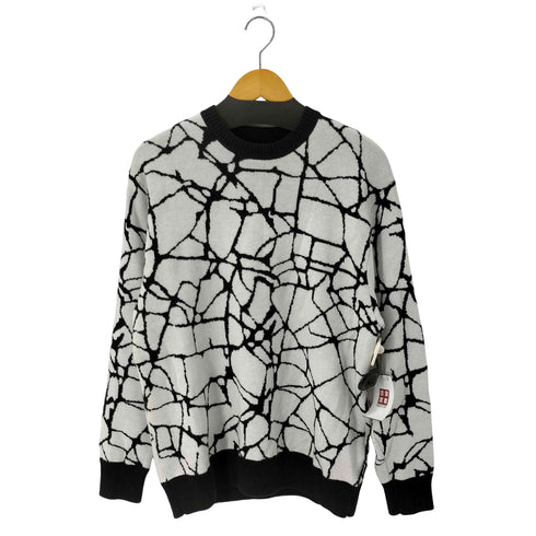 サプライヤー SUPPLIER CRACK KNIT スパイダー柄 クルーネックニット メンズ JPN:L