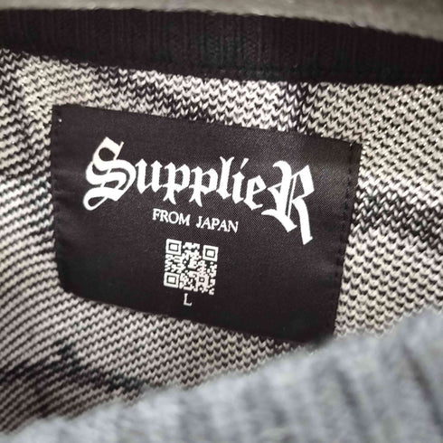 サプライヤー SUPPLIER CRACK KNIT スパイダー柄 クルーネックニット メンズ JPN:L