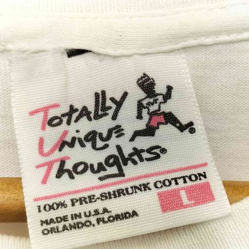 TUT Toatally Unique Thoughts 80-90s USA製 ドルフィンプリントクルーネックTシャツ メンズ L