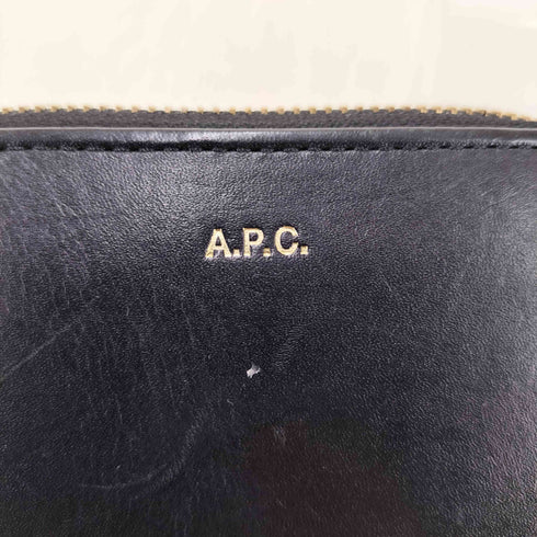 アーペーセー A.P.C. 二つ折りラウンドジップレザーウォレット レディース