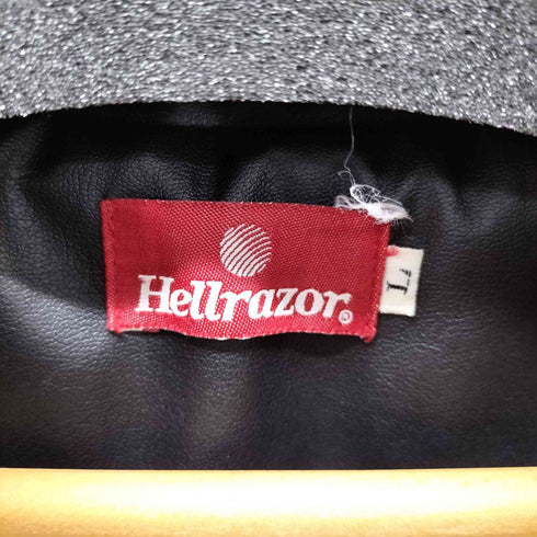 ヘルレイザー HELLRAZOR FAUX LEATHER DOWN JACKET フェイクレザーダウンジャケット メンズ JPN:L