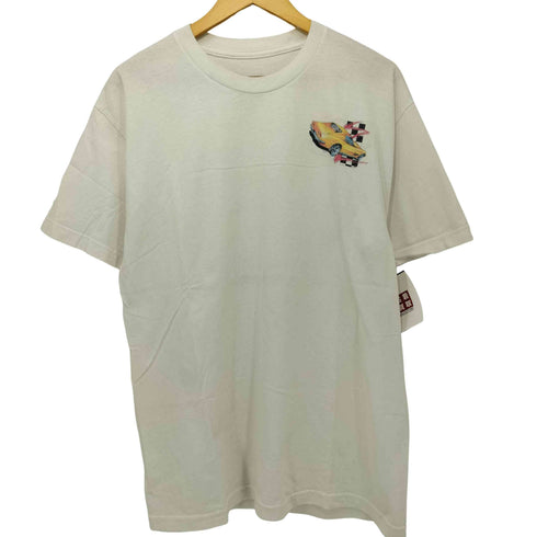 旧車プリントクルーネックTシャツ メンズ