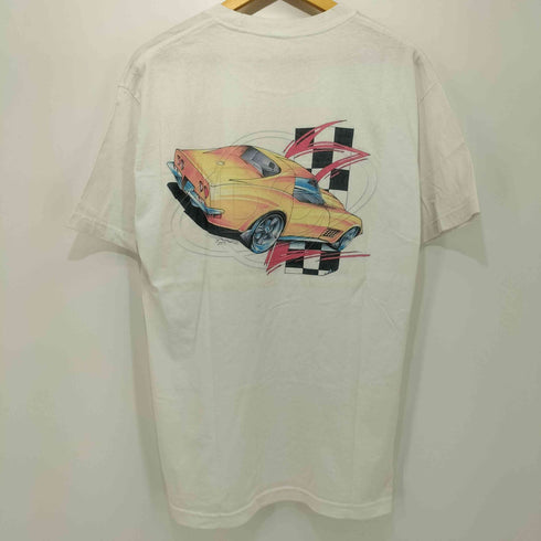 旧車プリントクルーネックTシャツ メンズ