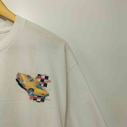 旧車プリントクルーネックTシャツ メンズ