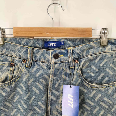 エルエフワイティー LFYT LASER PROCESSED 5 POCKET WASHED DENIM PANTS BAGGIE FIT 5ポケットバギーデニム メンズ 32