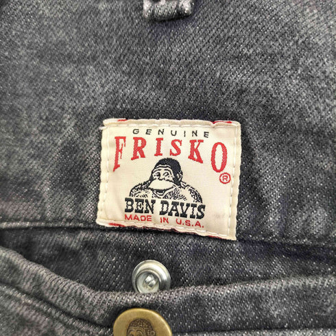 ベンデイビス BEN DAVIS USA製 FRISKOタグ ゴリラカット ブラックデニムパンツ バギー メンズ 36