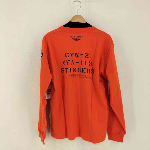 アヴィレックス AVIREX NAVAL PATCH LONG SLEEVE T-SHIRT メンズ JPN:L