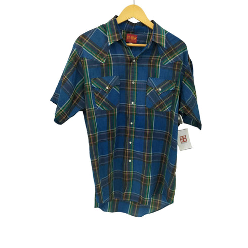 PLAINS 70S~80S ウエスタン チェック S/S シャツ メンズ JPN:L