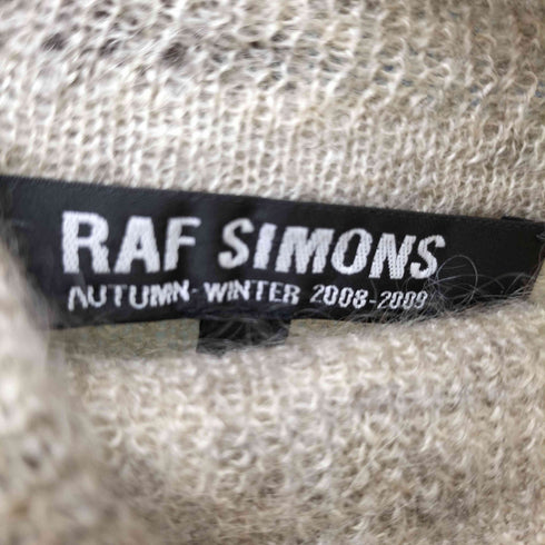 ラフシモンズ RAF SIMONS 08AW モヘア混 ハイネック ダーツ ニット メンズ EUR:46