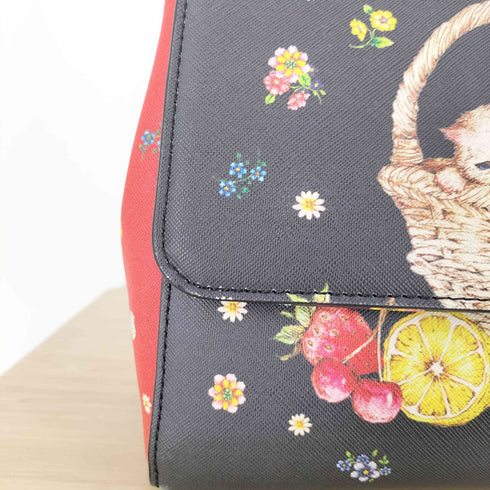フランシュリッペ franche lippee ネコプリント 花柄2WAYショルダーバッグ レディース