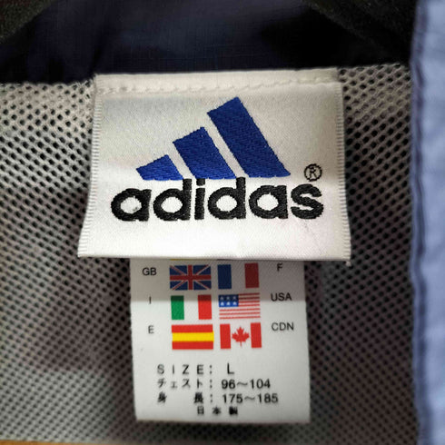 アディダス adidas 00s パフォーマンスロゴ刺繍 バイカラーナイロンジャケット メンズ JPN:L