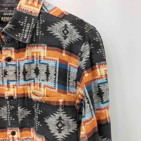 ZEPHYREN ネイティブ柄 ロング L/S シャツ メンズ import:M