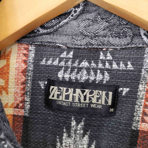 ZEPHYREN ネイティブ柄 ロング L/S シャツ メンズ import:M