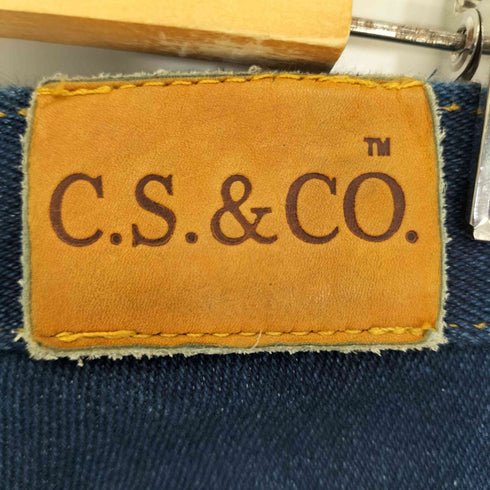 C.S.&CO. SCOVILジップ センタープレス ブーツカット ストレッチ フレアデニム メンズ
