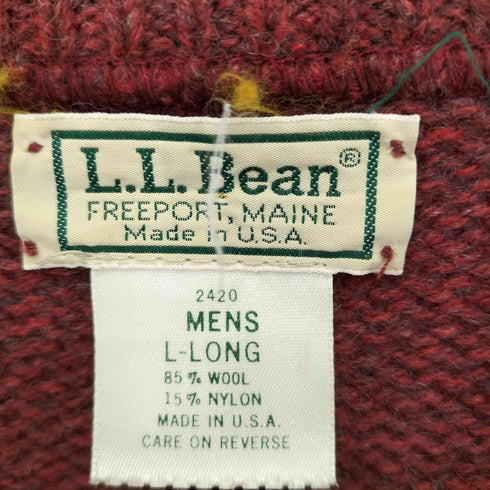 エルエルビーン L.L.Bean 80-90s USA製 ミックスウール メランジ クルーネックニット レディース import:L
