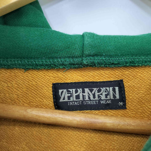 ZEPHYREN フロント刺繍 2トーン プルオーバーパーカー メンズ import:M