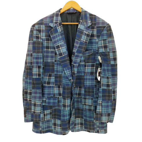 ブルックスブラザーズ BROOKS BROTHERS 90S USA製 三角タグ パッチワーク チェック 2B テーラードジャケット メンズ