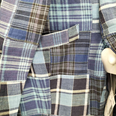 ブルックスブラザーズ BROOKS BROTHERS 90S USA製 三角タグ パッチワーク チェック 2B テーラードジャケット メンズ