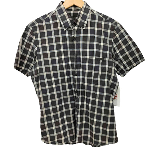 プラダ PRADA ボタンダウン 半袖 チェックシャツ メンズ 39