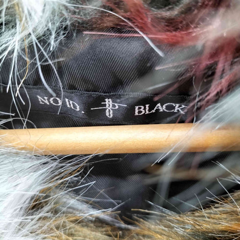 ノーアイディーブラック NO ID.BLACK 19AW MIXフェイクファーフーデッドBLZ シャギー ブルゾン メンズ ONE SIZE