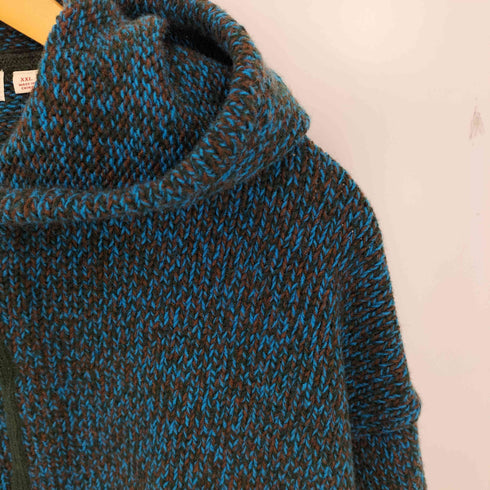 ユニクロ UNIQLO ミックスカラーニットオーバーサイズフルジップパーカ メンズ JPN:XXL