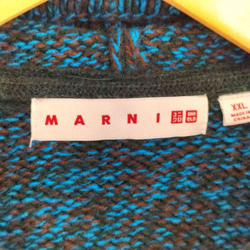 ユニクロ UNIQLO ミックスカラーニットオーバーサイズフルジップパーカ メンズ JPN:XXL