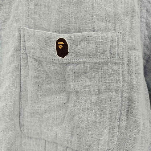アベイシングエイプ A BATHING APE ユニオンジャックタグ ダブルフェイス ガーゼシャツ メンズ JPN:S