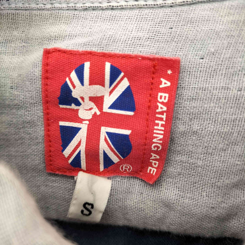 アベイシングエイプ A BATHING APE ユニオンジャックタグ ダブルフェイス ガーゼシャツ メンズ JPN:S