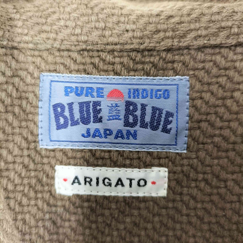 ブルーブルー BLUE BLUE コットン100% ショールカラー ロングコート メンズ 2