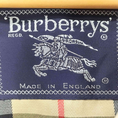 バーバリーズ BURBERRYS 70-80S 英国製 裏地ノバチェック ステンカラー コート メンズ