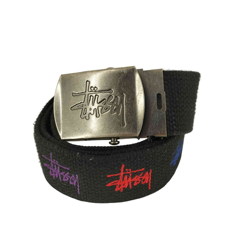 ステューシー Stussy マルチカラーロゴ刺繍 ガチャベルト メンズ