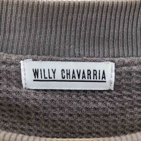 ウィリーチャバリア WILLY CHAVARRIA フェイクレイヤード クルーネックスウェット メンズ JPN:L
