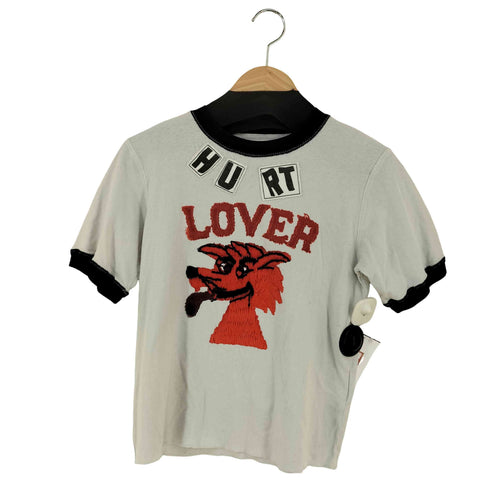 イーアールエル ERL Hurt lover t-shirt スローガンTEE メンズ 12A