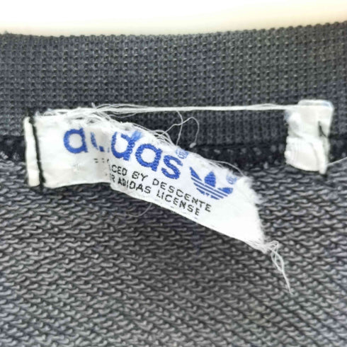 アディダス adidas 80s デサント製 ロゴ刺繍 クルーネックスウェット メンズ import:M