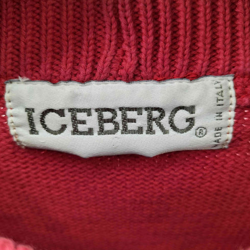 アイスバーグ ICEBERG 90s 人物刺繍 コットンニット メンズ
