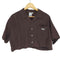 エックスガール X-girl 24SS WORLD LOGO OPEN COLLAR CROPPED SHIRT レディース JPN:M