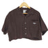 エックスガール X-girl 24SS WORLD LOGO OPEN COLLAR CROPPED SHIRT レディース JPN:M