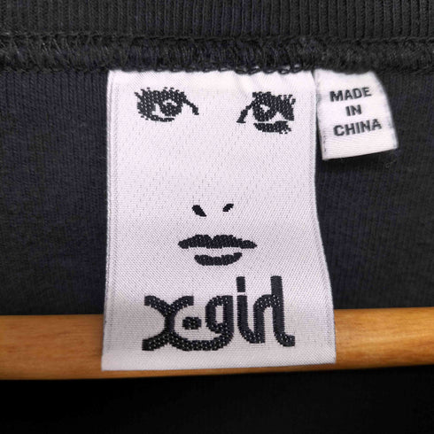エックスガール X-girl 22SS EMBROIDERED MILLS LOGO S/S BABY TEE レディース JPN:M