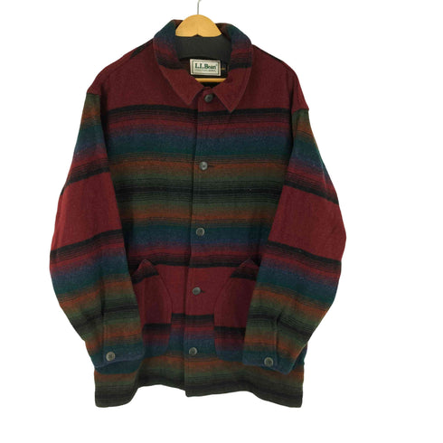 エルエルビーン L.L.Bean 80-90s made in usa ネイティブ ラグ柄 ウールジャケット メンズ JPN:L