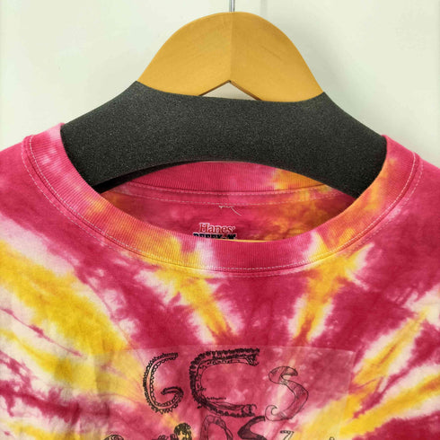 ヘインズ Hanes BEEFY TEE タイダイフロントプリントTシャツ 後染め メンズ JPN:XL